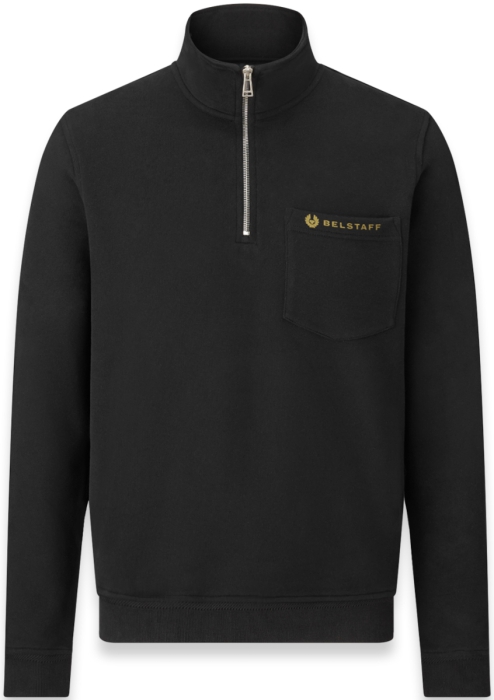 BELSTAFF QUARTER ZIP BLACK